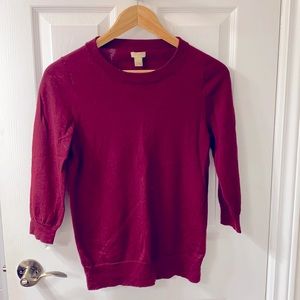 J. Crew 100% Merino Wool Crewneck Sweater (Size S)
